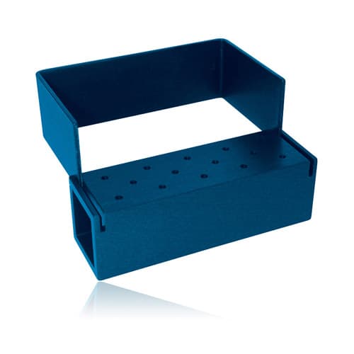 Kerr AXIS Bur Block, 14 HP, Blue Anodized Aluminum, Swivel Top, Autoclavable, AB900-1U thumbnail 3