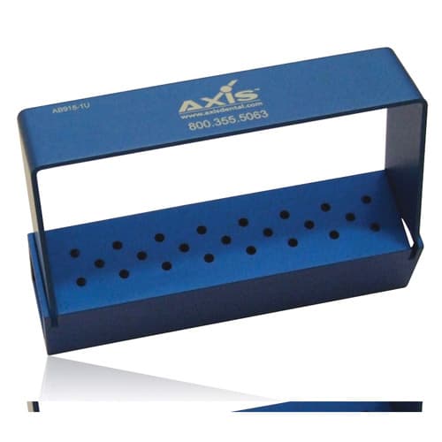 Kerr Axis Bur Block, 23 Hole, 23 HP, Blue Anodized Aluminum, Autoclavable, AB915-1U thumbnail 3