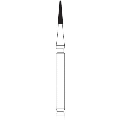 NTI TDF-4 Trimming & Finishing Carbide Bur, FG, Safe End, 8-Fluted, 1.0 mm, Red Ring, 5/Pk, H133-010 thumbnail 6
