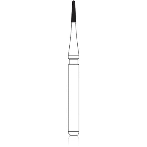 NTI® Trimming & Finishing Carbide Bur, OA-3UF, 30-Fluted, Friction Grip, Bullet Shape, 0.7 mm Diameter, White Ring, 5/Pkg, H247-007UF thumbnail 4