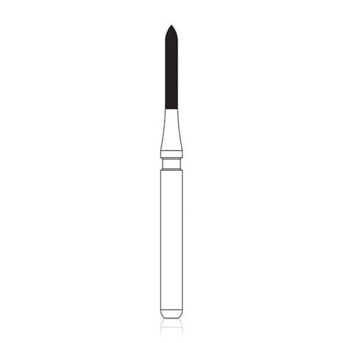 NTI Trimming & Finishing Carbide Bur, Beveled Cylinder, FG, 8 Flute, 0.9 mm Diameter, 5/Pkg, #H282-009 thumbnail 3