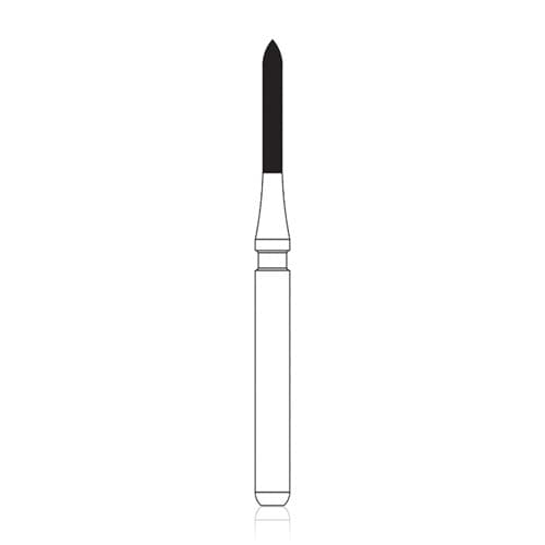 NTI Trimming & Finishing Carbide Bur, Beveled Cylinder, FG, 8 Flute, 1.0 mm Diameter, 5/Pkg, H282-010 thumbnail 5