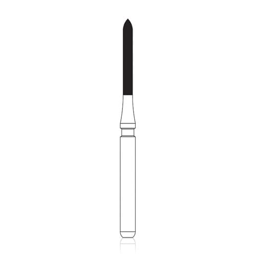 NTI Trimming & Finishing Carbide Bur, 12-Fluted, FG, Parallel Bevel, Red Ring, 1.0 mm Diameter, 5/Pkg, #H283-010 thumbnail 5