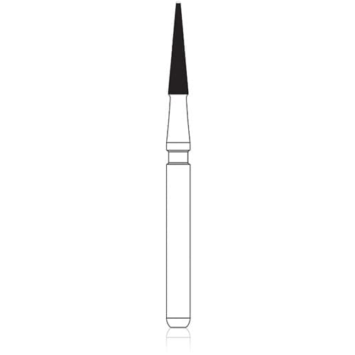 NTI Trimming & Finishing Carbide Bur, 12 Fluted, FG, Flat End Taper, #H375-014, 1.4 mm Diameter, 5/Pkg thumbnail 4