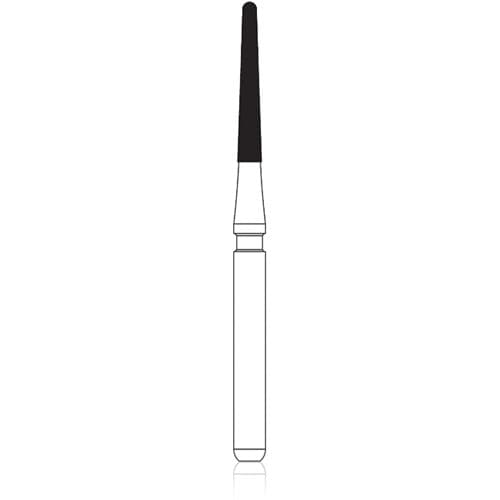 NTI Trimming & Finishing Carbide Bur, #7653, Round End Taper, 12 Flute, FG, Red Ring, 1.2 mm Diameter, 5/Pkg, H375R-012 thumbnail 5