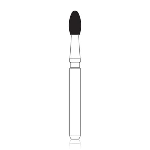 NTI® Trimming & Finishing Carbide Bur, Football Shape, #7406-UF, 30 Fluted, Friction Grip, White Ring, 1.8 mm Diameter, 5/Pkg, H379-018UF thumbnail 5