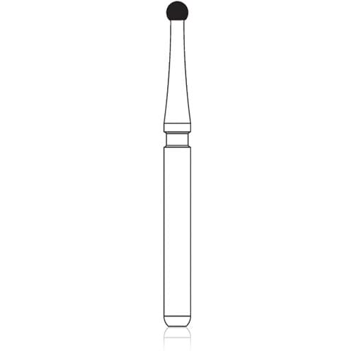 NTI® Trimming & Finishing Carbide Bur, #7004, Round, 12-Fluted, Friction Grip, Red Ring, 1.4 mm Head Diameter, 5/Pkg, H41-014 thumbnail 5