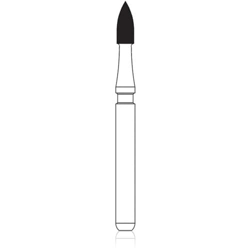 NTI Trimming & Finishing Carbide Bur, 12-Fluted, FG, Flame Shape, #7104 (H46-014), 1.4 mm Diameter, Red Ring, 5/Pkg thumbnail 5