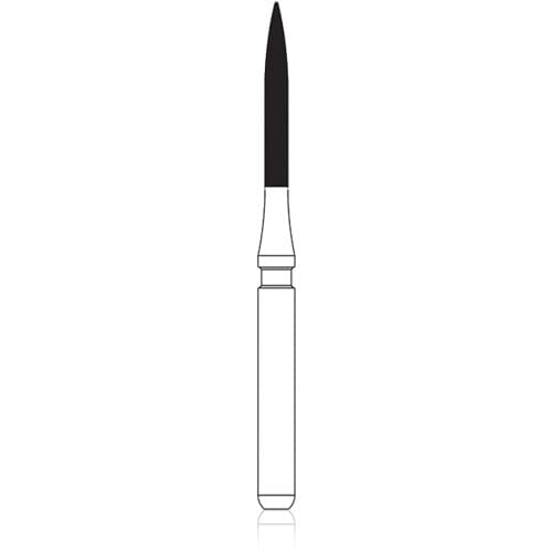 NTI 12-Fluted Trimming & Finishing Carbide Bur, FG, Long Flame, #H48L-010, 1.0 mm, 5/Pk thumbnail 10