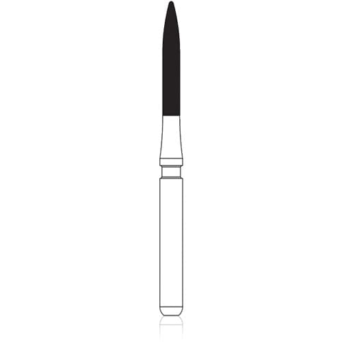 NTI 12-Fluted Trimming & Finishing Carbide Bur, FG, Long Flame, # H48L-012, 1.2 mm, 5/Pk thumbnail 10