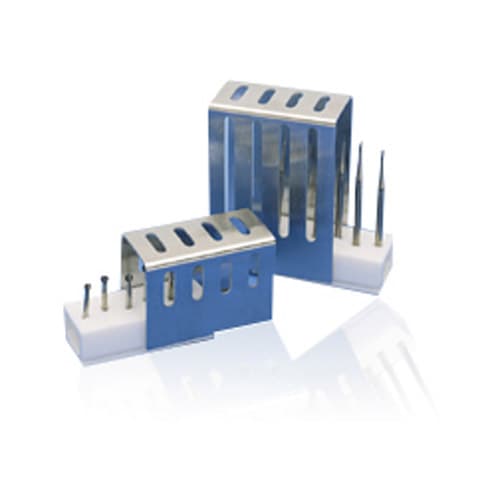 Hu-Friedy IMS 1/2 Bur Cushion with Tall Lid, Silicone Base, Stainless Steel Lid, Holds 6 Burs, IMS-1372TH thumbnail 3