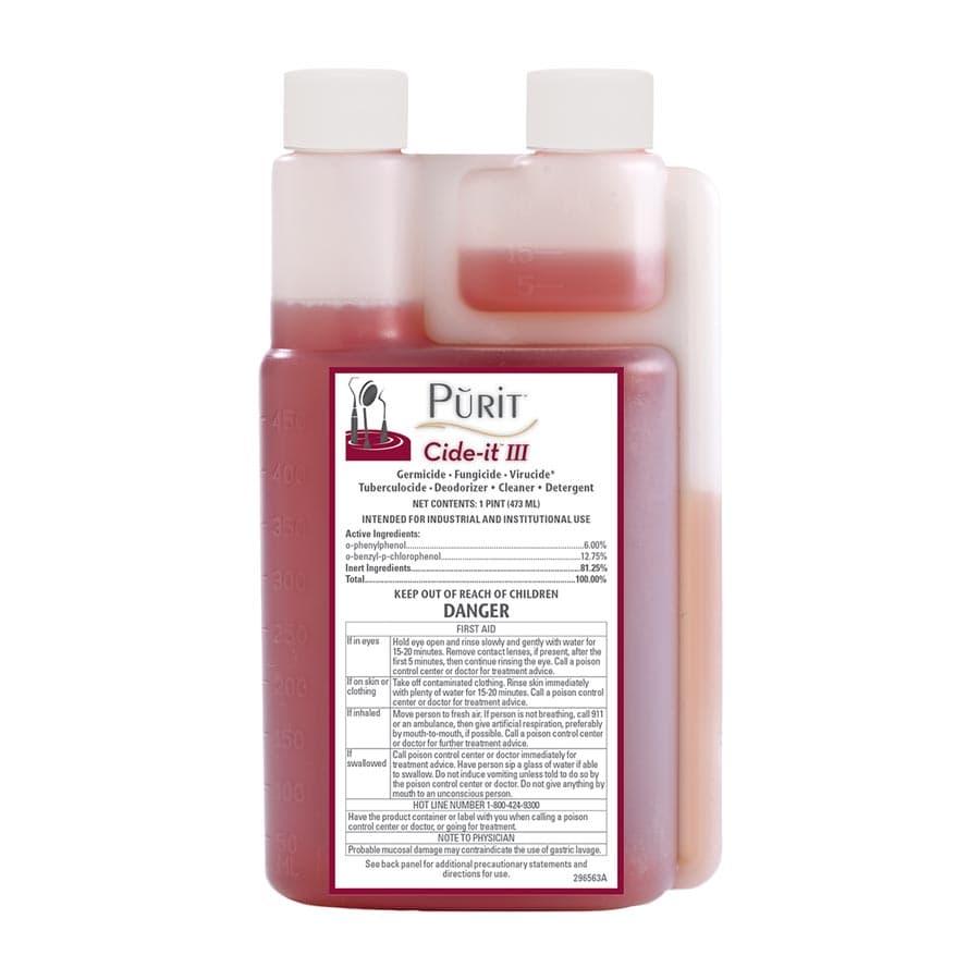Purit Cide-It III Ultrasonic Cleaning & Presoak Solution, 16 oz Bottle, PI016A thumbnail 5