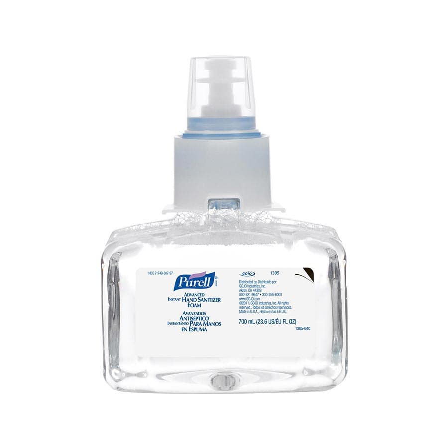 PURELL LTX-7 Advanced Instant Hand Sanitizer Foam, 700 mL Refill, 3/Case, 1305-03 thumbnail 2