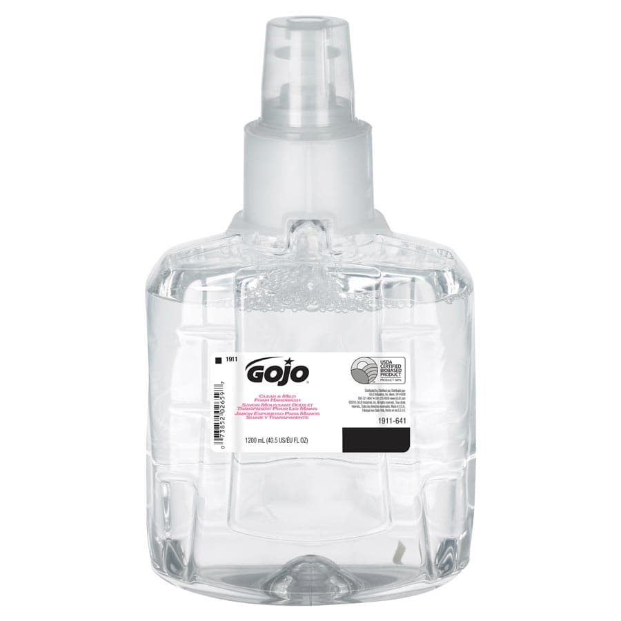 GOJO Foam Handwash Clear & Mild Refill, 40.5 oz., 2/Case, 1911-02 thumbnail 2