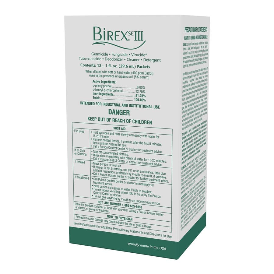 Birex SE III Surface Disinfectant Concentrate Operatory Pack, 12 x 1 oz Packets, 296042 thumbnail 3