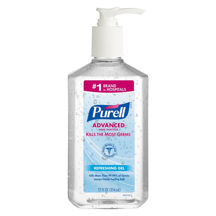 PURELL Advanced Hand Sanitizer Refreshing Gel, Clean Scent, 12 fl oz Pump Bottles, 12/Case, 3659-12 thumbnail 2