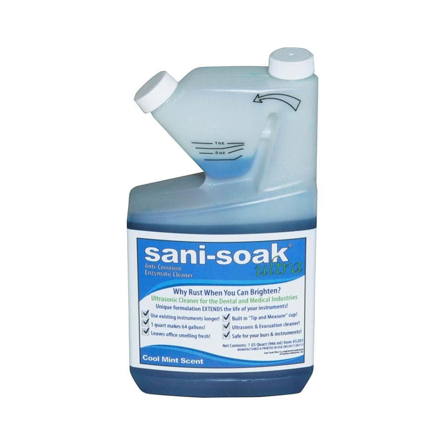 Sani-Soak® Ultra Anticorrosive Enzymatic Cleaner, Cool Mint, 1 Quart Bottle, 5201 thumbnail 4