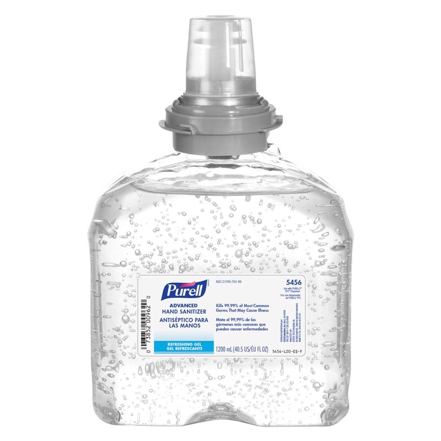 PURELL Advanced Hand Sanitizer Gel Refill for TFX Touch-Free Dispenser, 1200 mL, 4/Case, 5456-04 thumbnail 2