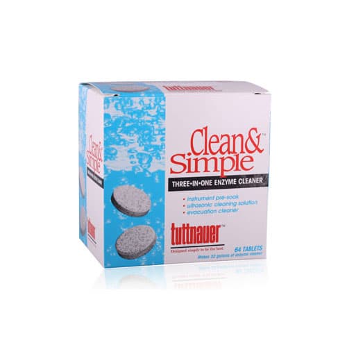 Tuttnauer Clean & Simple Ultrasonic Cleaning Tablets, Enzymatic, 64/Pk, CS0064 thumbnail 12