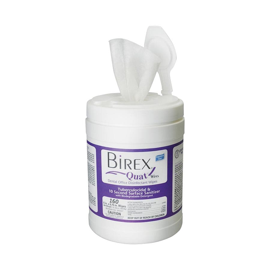 Birex Quat Disinfectant Wipes, 6" x 6.75", 160/Canister, 295507 thumbnail 8