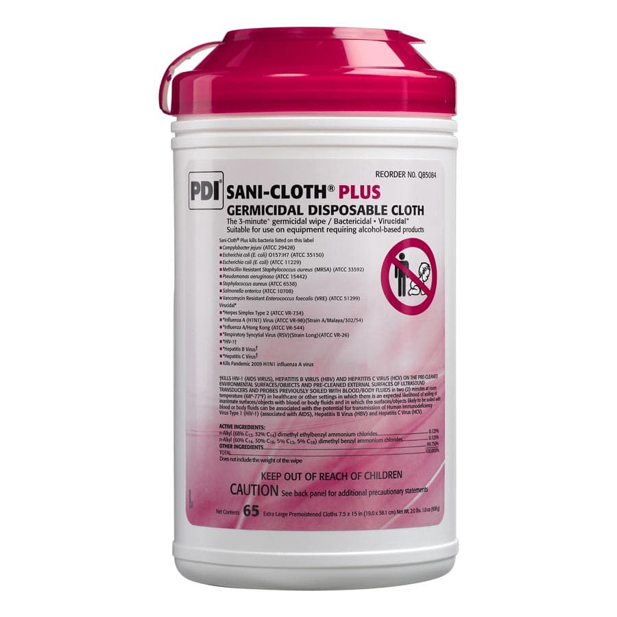 Sani-Cloth Plus Germicidal Disposable Cloth, X-Large (7.5" x 15"), 65/Canister, Q85084 thumbnail 6