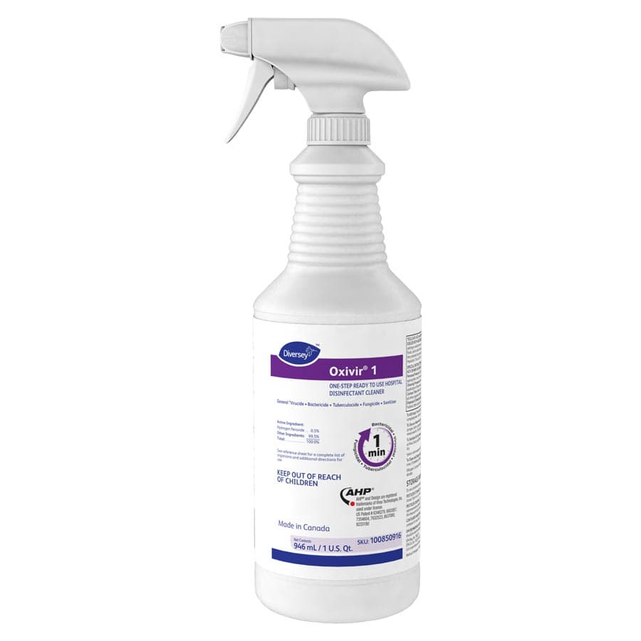 Oxivir 1 RTU Surface Disinfectant Cleaner Spray, 32 oz (946 mL) Bottle, 100850916 thumbnail 8