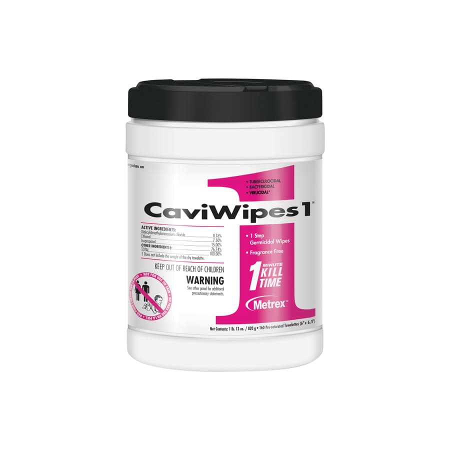 CaviWipes1™ Surface Disinfectant Towelette Wipes, Large, 6" x 6.75", 160/Canister, 13-5100 thumbnail 2