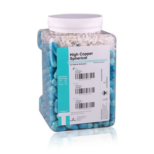Zenith Type-T Spherical Amalgam Alloy Capsules, Fast Set, Double Spill (600 mg), Aqua/Gray, 500/Jar, #61036 thumbnail 4