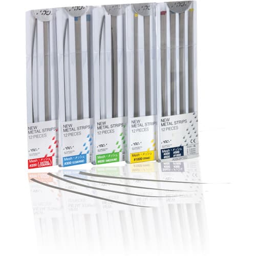 GC America Metal Finishing Strips, X-Coarse #200 Mesh (140 Micron), Red, Assorted Widths (2.6mm, 3.3mm, 4.0mm), 12/Pkg, #000251 thumbnail 7