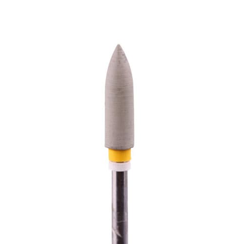 Shofu CompoMaster Super Polishers, Regular Grit, Bullet Shape, HP Shank, ISO #040, White/Yellow Band, 3/Pkg, #0116 thumbnail 2