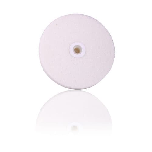 Keystone White Acrylic Aluminum Oxide Knock-Down Wheel, 3" x 3/8", #1900080 thumbnail 3