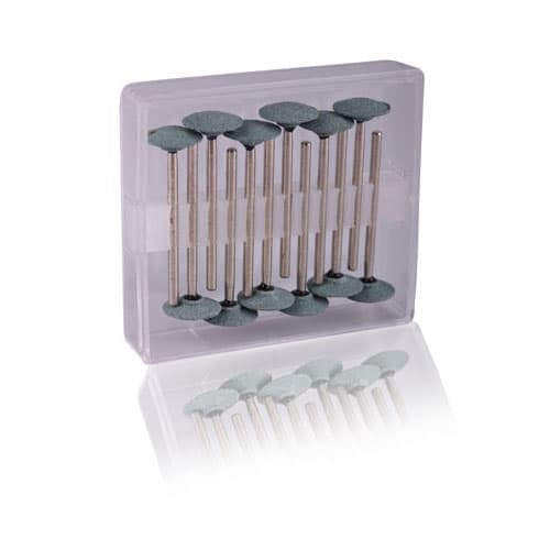 Choice Green Mounted Stone, 12/Pack, G009 - Meta - Green Mounted Stone 12pk - Image 1
