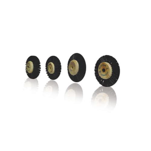 Keystone B24 Extra Stiff 3-Row Semi-Converging Wood Hub Lathe Brush, 2-1/2" Diameter, Pack of 12 (1170170) thumbnail 3