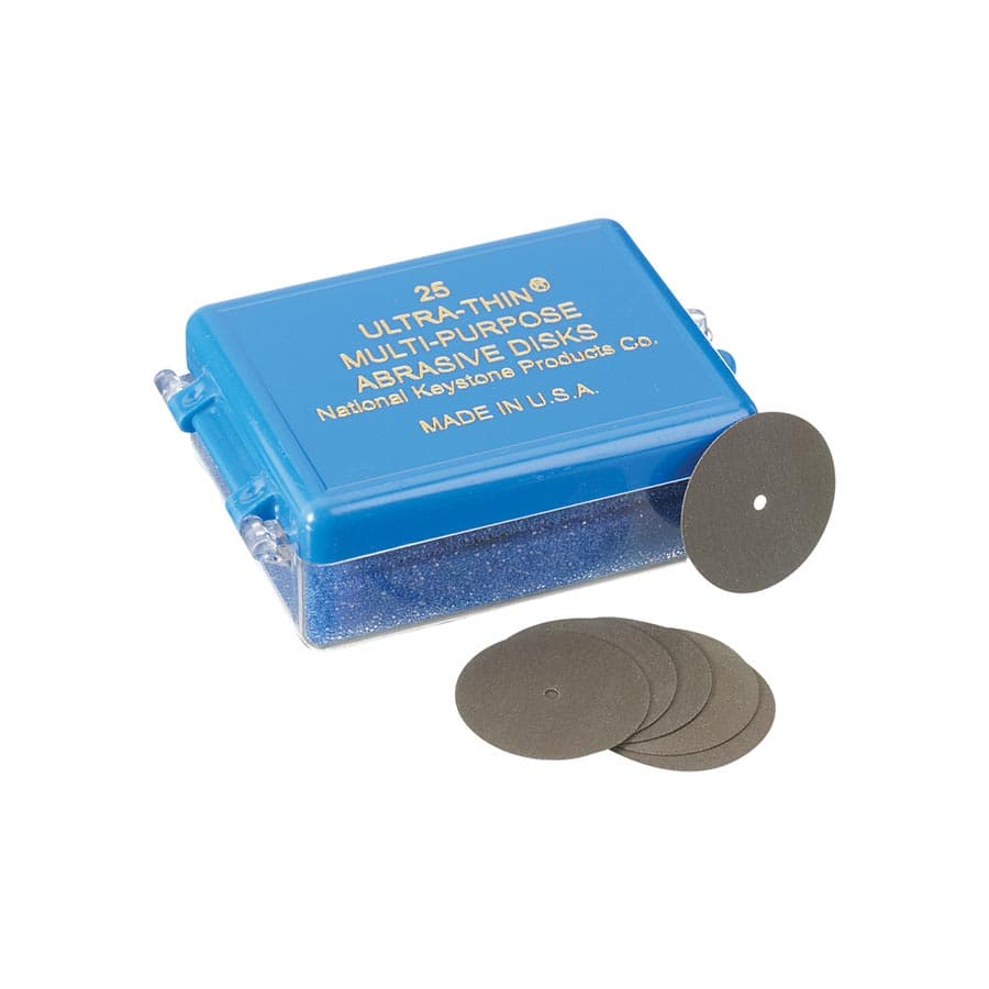 Keystone Ultra-Thin Multi-Purpose Abrasive Disc, 7/8" x .009" (22.2 x 0.22 mm), Gray, 25/Box, 1300470 thumbnail 4
