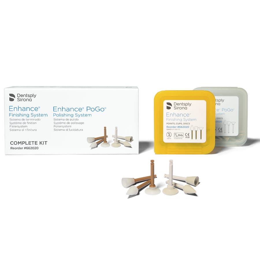 Dentsply Sirona Enhance & PoGo Complete Kit, 60 Tips (30 Enhance Finishers + 30 PoGo Polishers), 662020 thumbnail 11
