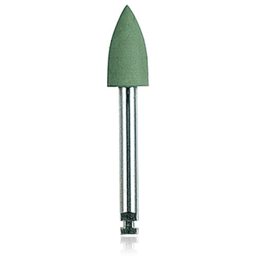 NTI Silicone Polisher, Green, Flame Shape, RA (Right Angle) Shank, #50 (P0132-047), 10/Pk thumbnail 6
