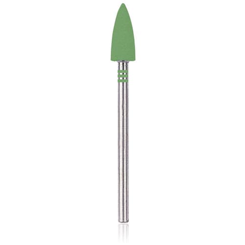 NTI CeraGlaze Porcelain Polisher, Green Pre-Polishing, Coarse, Flame Shape, HP Shank, #P344, 1/Pk thumbnail 9