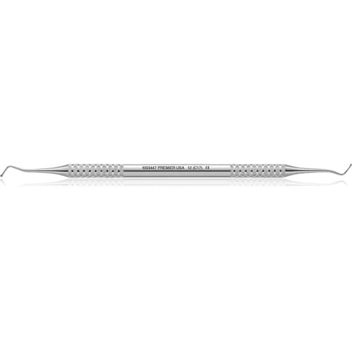 Premier Dental Excavator DE OCT 12, Double-Ended #12 (C17) Spoon Excavator, Octagonal Handle, 1.1 mm Tip, Stainless Steel thumbnail 4