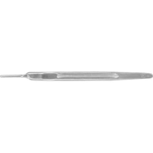 Hu-Friedy Scalpel Handle #7K, Short Flat, Stainless Steel, 10-130-07K thumbnail 4