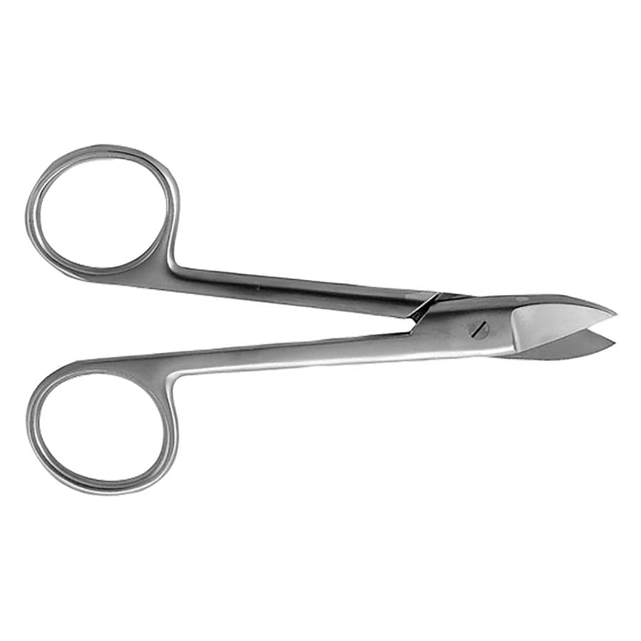 J&J Instruments Crown & Collar Scissors, 4.5" Straight, Serrated, Stainless Steel, 12-030 thumbnail 2