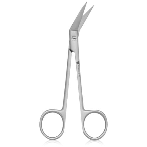 J&J Instruments Wagner Surgical Scissors, 4.75" Angled, Smooth Blade, Sharp Point, Stainless Steel, 1 Each (12-306) thumbnail 2