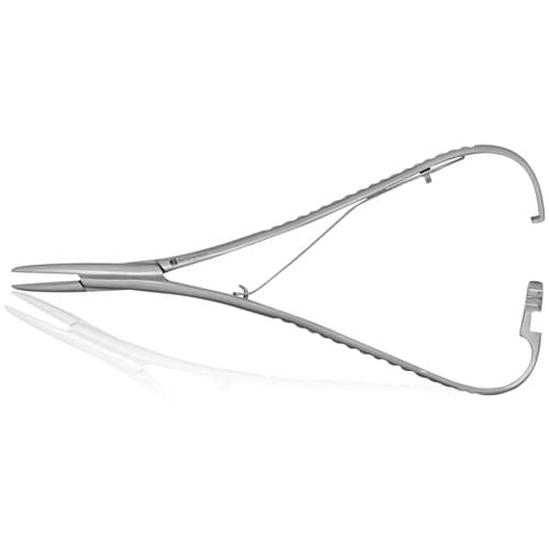 J&J Instruments Mathieu Needle Holder, 5.5", Serrated, Carbide Tip, 25-7650 thumbnail 2