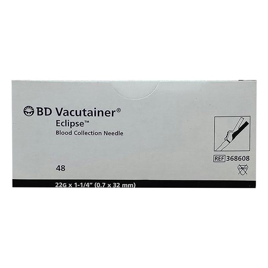 BD Vacutainer Eclipse Blood Collection Needle, 22G x 1-1/4", 48/Box - BD - Vacutainer Eclipse - Image 1