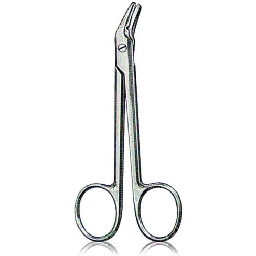 US Elite Gum & Surgical Scissors, Angular, 4 3/4", One Serrated Blade - US Elite - Gum & Surgical Scissors - Image 1