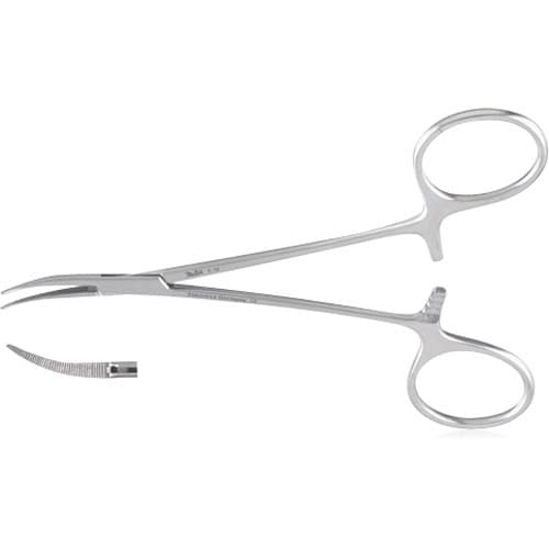 Halsted Mosquito Forceps, Curved, 5", Stainless Steel, Each thumbnail 7