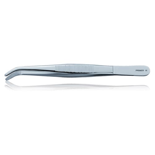 Premier Dental Products Special Duty Dressing Pliers, Curved, 5-1/2" (14.0 cm), Serrated Tips, Non-Locking, Single thumbnail 4