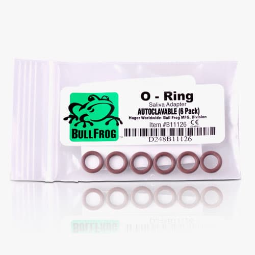 Bull Frog Saliva Ejector Valve Replacement O-Rings, Autoclavable, 6/Pk, B11126 thumbnail 8