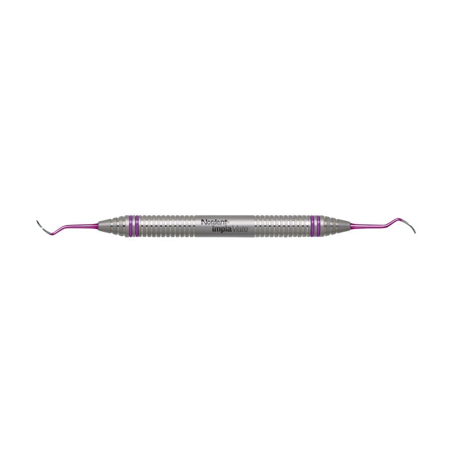 Nordent ImplaMate 204S Posterior Sickle Double-Ended Titanium Implant Scaler, DuraLite ColorRings Handle, CEIS204S thumbnail 5