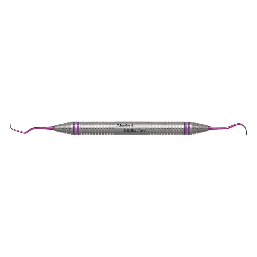 ImplaMate® Implant Scalers – N137 Anterior Scalette®, Double End, Titanium, DuraLite ColorRings, CEISN137M thumbnail 5