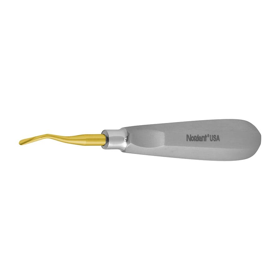Nordent #77R Back-Action Surgical Elevator, Titanium-Nitride Coated, 3.7mm Blade, Single End, E77RT thumbnail 3